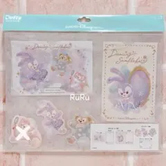 ダッフィー ダンシングスノーフレークス　ポストカード　ステッカー