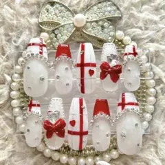 クリスマスネイル ネイルチップ