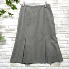 ロートレアモン　RAUTREAMONT　プリーツスカート　ウール　グレー　S