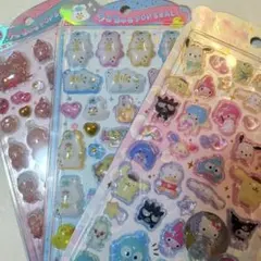 正規品 うるちゅるポップシール んぽちゃむ サンリオ 集合 モンチッチのサムネイル