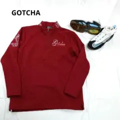 美品　GOTCHA ガッチャ　ハーフジップ　ニット　レッド　XXLサイズのサムネイル