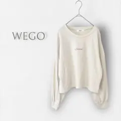 a105S【WEGO/ウィゴー】スウェット トレーナー ワンポイント ロゴ刺繍