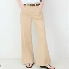 healthy denim ベージュ　フレアデニム　ベイクルーズのサムネイル