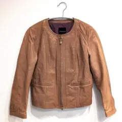 ☘️TOMORROWLAND ベージュ レザーショートジャケット Mサイズ