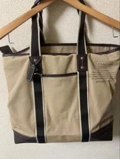 COACH MENS バッグ キャンバス×レザー 2WAY