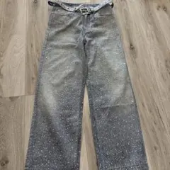 ラインストーンデニム