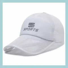 メッシュキャップ ホワイト メンズ レディース 帽子 夏 通気性 スポーツ ①