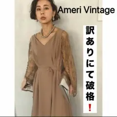 AMERI vintage LACE SLEEVE REFINED DRESS