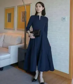 【新品】laube blanc Keyneck Jacquard Dress