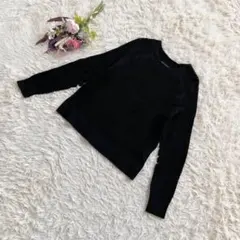 『BANANA REPUBLIC』　長袖ニットセーター　クルーネック　透かし編み