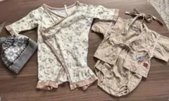 ベビー服 肌着3点 ニット帽