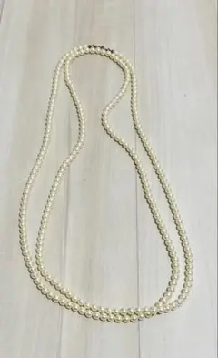 ホワイトパール 二重巻きネックレス