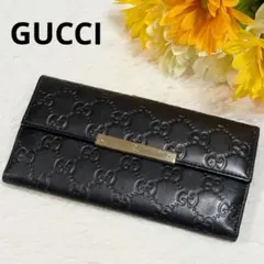 極美品✨GUCCI シマ 244946 長財布 ロゴプレート ブラウン レザー 美品✨GUCCI シマ 長財布 244946 ロゴプレート レザー ブラック - メルカリ