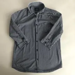 NICOLE CLUB FOR MEN ストライプ七分袖シャツ