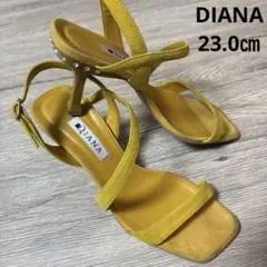 DIANA 黄色　ミュール　サンダル　ヒール