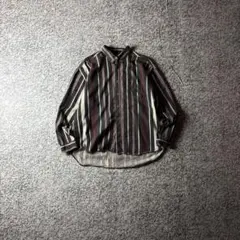 【90sオールド】マルチストライプ　L/SヴィンテージBDシャツ　古着
