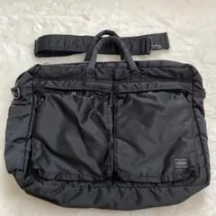 【美品】大容量PORTER タンカー 2WAY ボストンバッグ ブラック