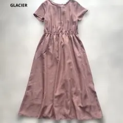 GLACIER リボン付きピンクワンピース