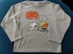 PEANUTS スヌーピー 長袖カットソー 110cm グレー