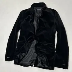 00s ベロア テーラードジャケット ワイヤー 立体シルエット お兄系 ロック