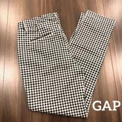 GAP ブラック×ホワイト　チェックパンツ