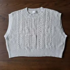 tsukurua&Co. ケーブル編み ニットベスト