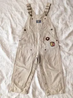 OshKosh 刺繍パッチ付きオーバーオール ベージュ　95cm