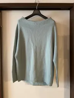 グローバルワーク　ウールブレンドニット ライトブルー Msize