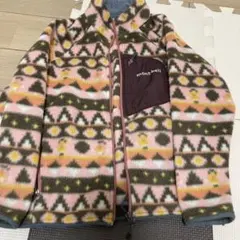 【モンベル】mont-bell フリースジャケット サイズ110 ピンク柄