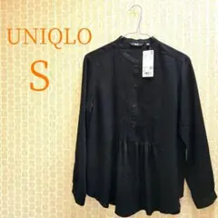 ピンタックブラウス 黒