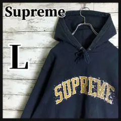 864【アーチロゴ】シュプリーム☆プリントバブルロゴ入りパーカー　激レア