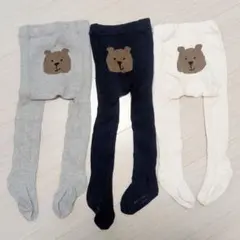 【Baby GAP】くまさんタイツ 3点セット 12-24m