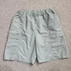 UNIQLOミントグリーン ハーフパンツ水陸両用ポケット付き　140