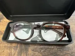 Zoff 度なし 伊達眼鏡　ZL241001-43A1 めがね　ブラウン