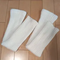 レディース　ルーズソックス　レッグウォーマー　厚手　アイボリー　白