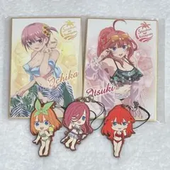 五等分の花嫁 一番くじ ラバーストラップ 色紙 一花 三玖 四葉 五月