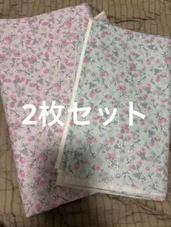 いちご柄　オックス生地　2枚セット