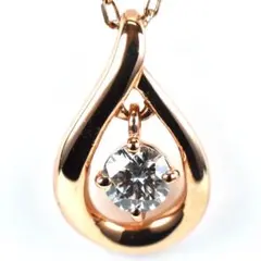 【新品仕上げ済】Canal4℃ ピンクゴールドダイヤモンドネックレス