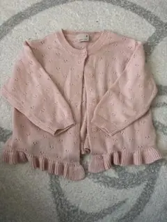 petit main ピンク カーディガン 80