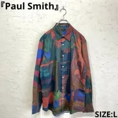 日本製【Paul Smith collection】総柄長袖シャツ　L