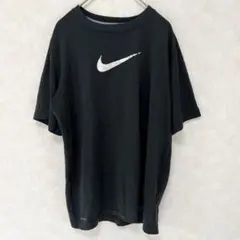 ナイキ NIKE Tシャツ 半袖 黒 ロゴ スウッシュ DRI-FIT L/XL