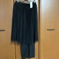 ジーユー　チュールレギンススカート　ブラック