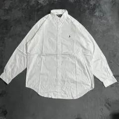 90s RALPH LAUREN YARMOUTH ボタンダウンシャツ 白シャツ