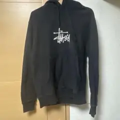 Stussy 黒 フード付きパーカー S