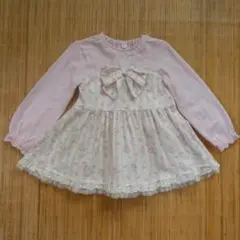 美品 マイメロコラボ 重ね着風チュニック ピンク 110