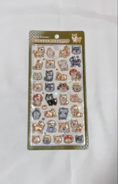 ボンボンドロップシール 和柄　柴犬　正規品