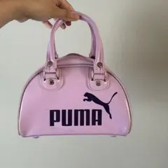puma ミニボストン　ハンドバッグ　エナメルバッグ　y2k パープル　レア
