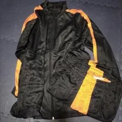 黒とオレンジ ジャージ上下セット