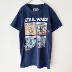상태좋음 スターウォーズ Tシャツ クルーネック 半袖 ルーク S 紺 ネイビー 綿
