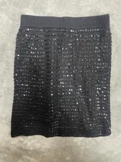 SLY ブラックスパンコールニットタイトスカート
